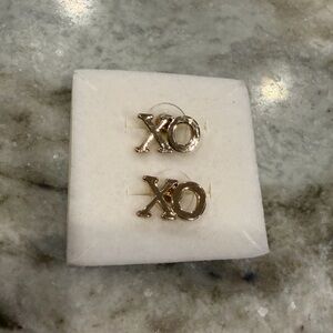 XO XO Gold Stud Earrings